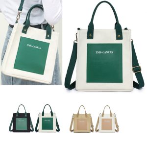 Casual Canvas Carrying A Simple Handbag