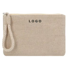 Custom Cotton Canvas Jute Makeup Bag