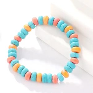 Mixed Color Handmade Turquoise stone bracelet Vintage jewelry