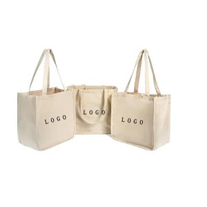 Reusable Cotton Canvas Tote Bags With Custom Printed Logo